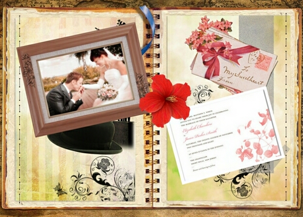 Vintage Family Scrapbook Layout