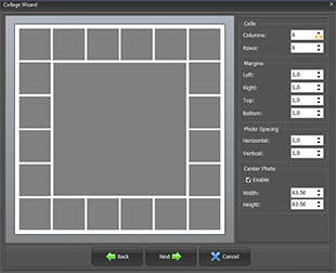 Grid Collage Wizard - step two