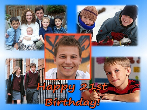 21st Birthday Photo Collage