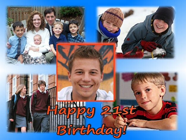 21st Birthday Photo Collage