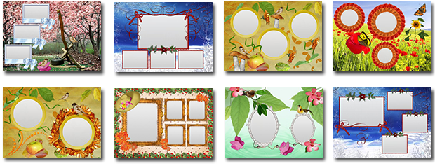 Season collage templates